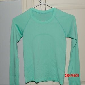 Lululemon Mint Green Long Sleeve Swiftly Tech